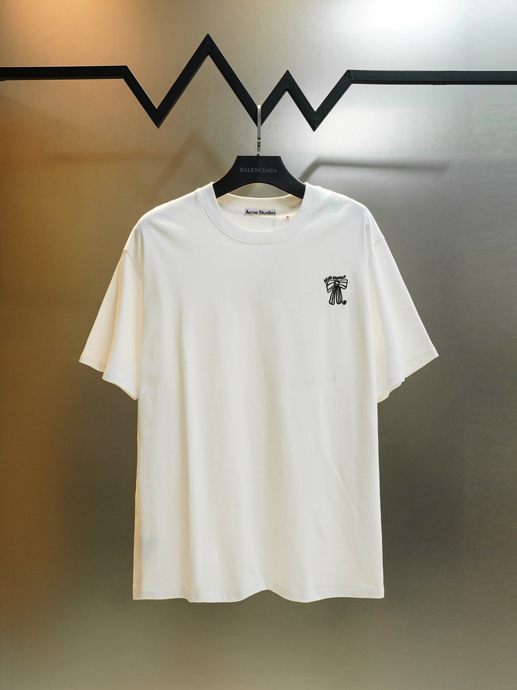 Acne Studios Small Bow Graphic Crew‑Neck Short‑Sleeve T‑Shirt