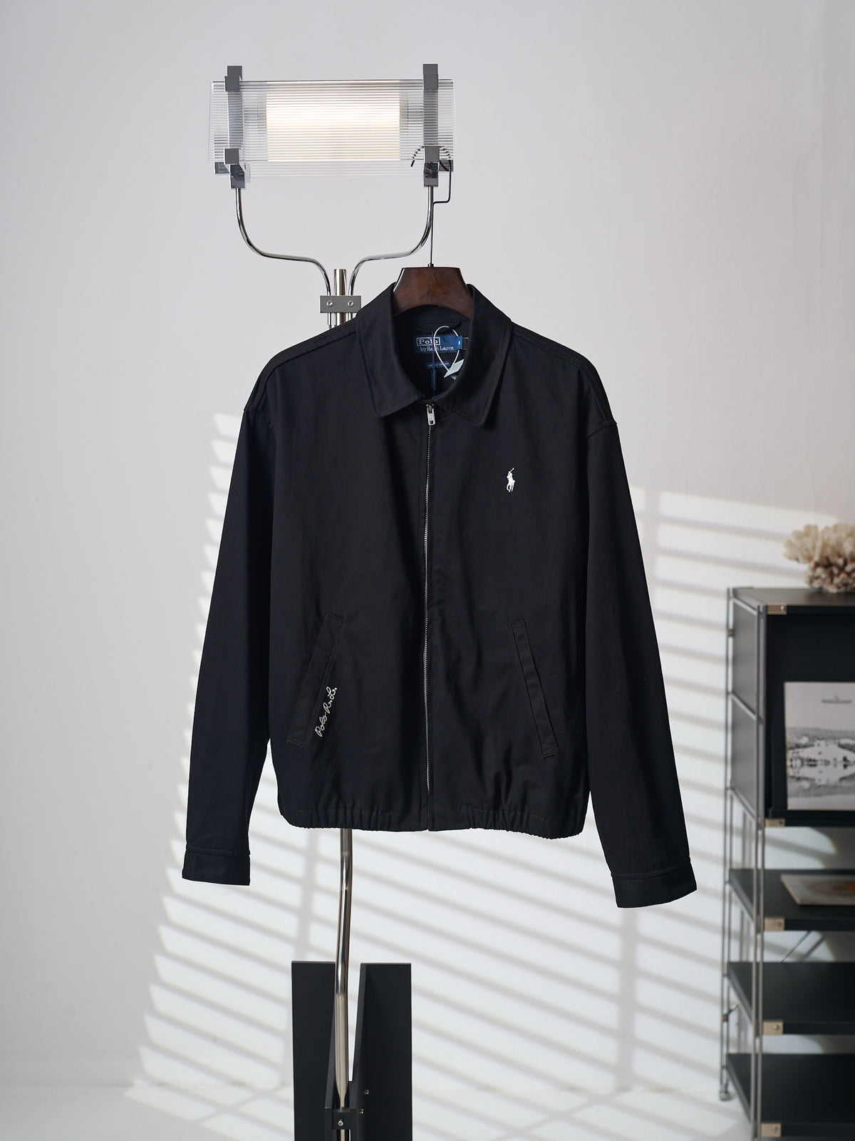 Polo Ralph Lauren Men’s Cotton Zip‑Up Harrington Jacket With Pony Embroidery