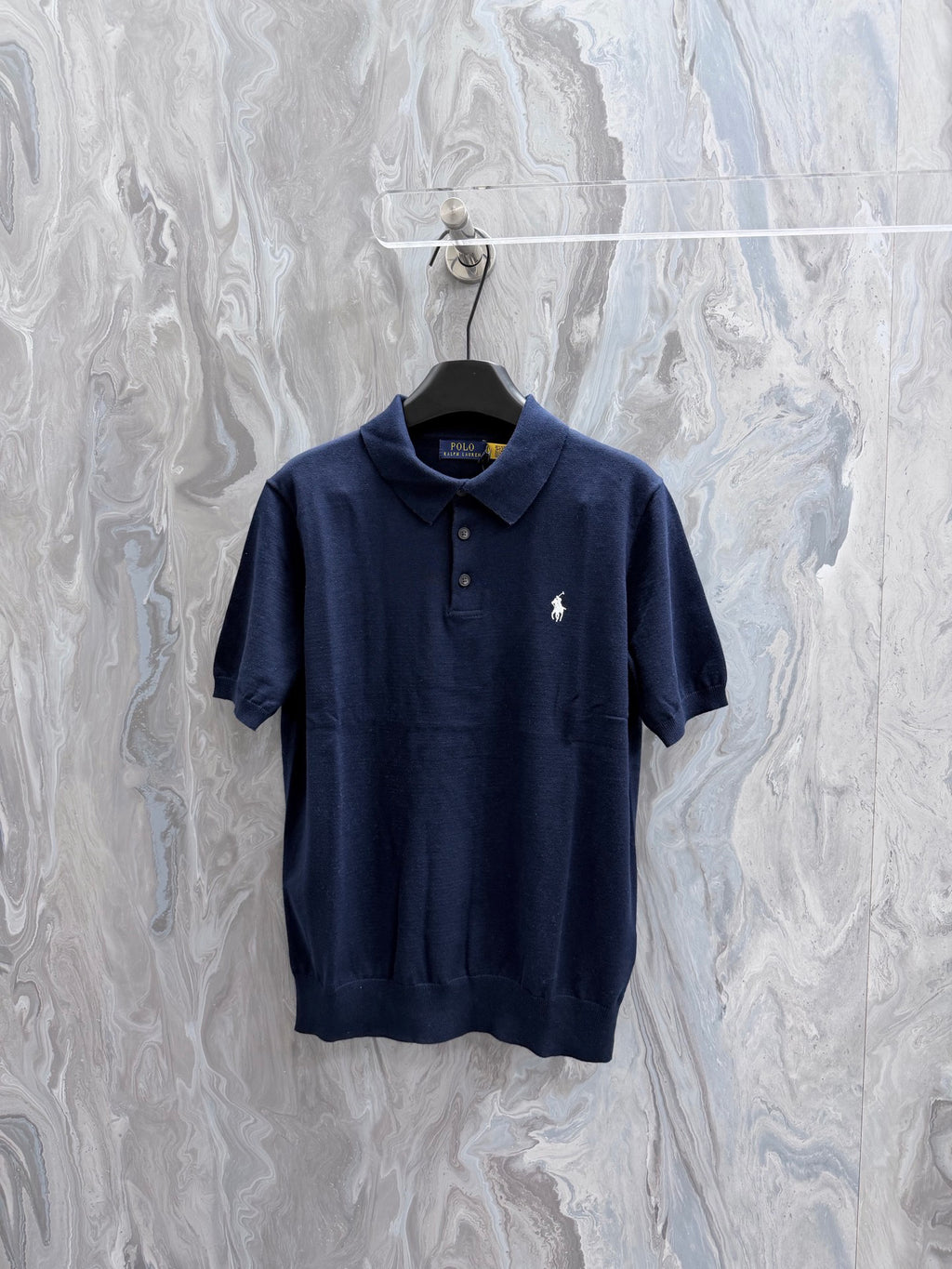 Ralph Lauren Men's Cable‑Knit Short‑Sleeve Polo Shirt