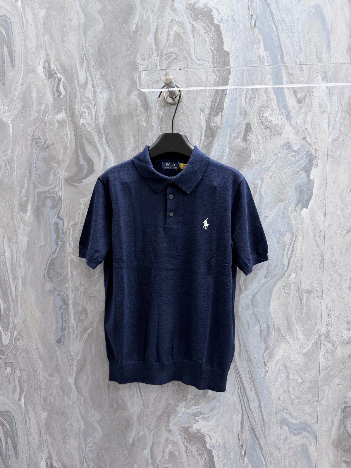Ralph Lauren Men's Cable‑Knit Short‑Sleeve Polo Shirt