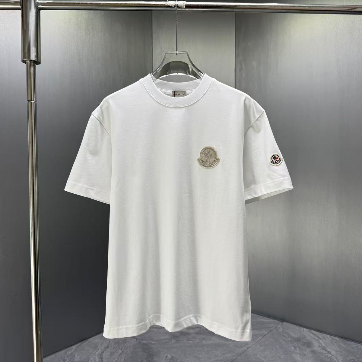 Moncler Tonal 3D Badge T-Shirt White
