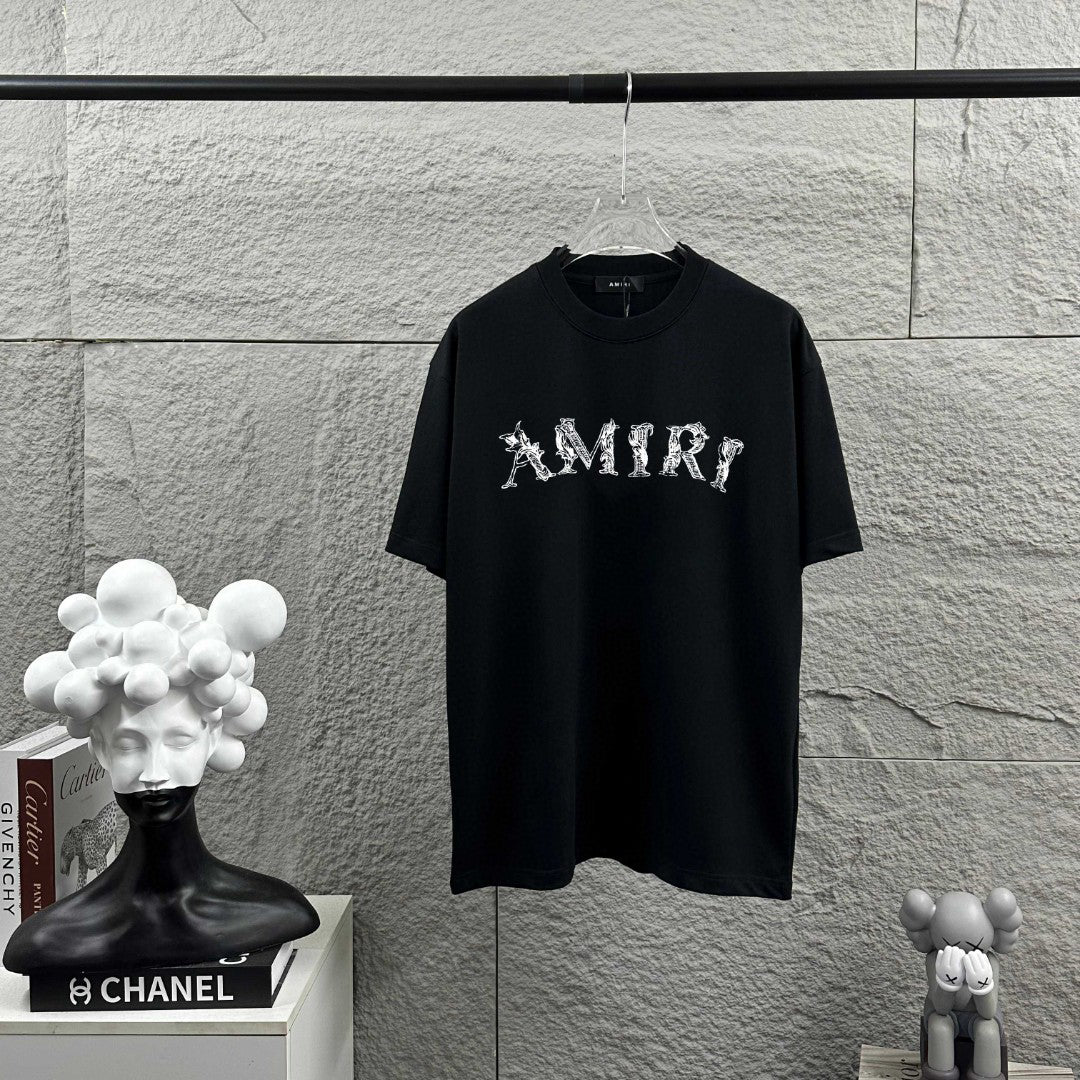 AMIRI Ornate Logo Graphic Crew-Neck Short-Sleeve T-Shirt