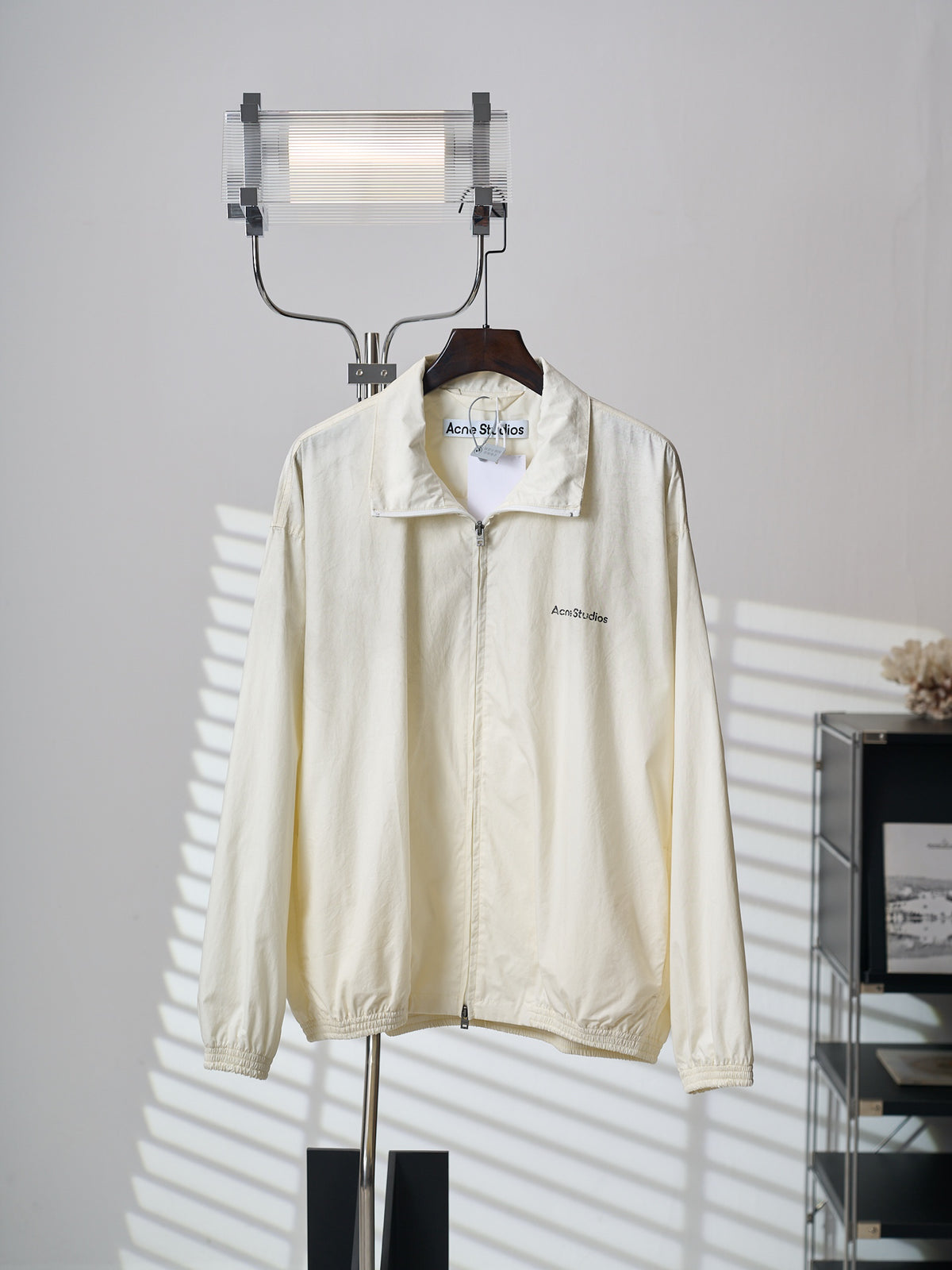 Acne Studios Unisex Zip‑Up Stand‑Collared Windbreaker Jacket