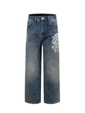 AMIRI Bone MA Logo Vintage Wash Baggy Denim Jeans