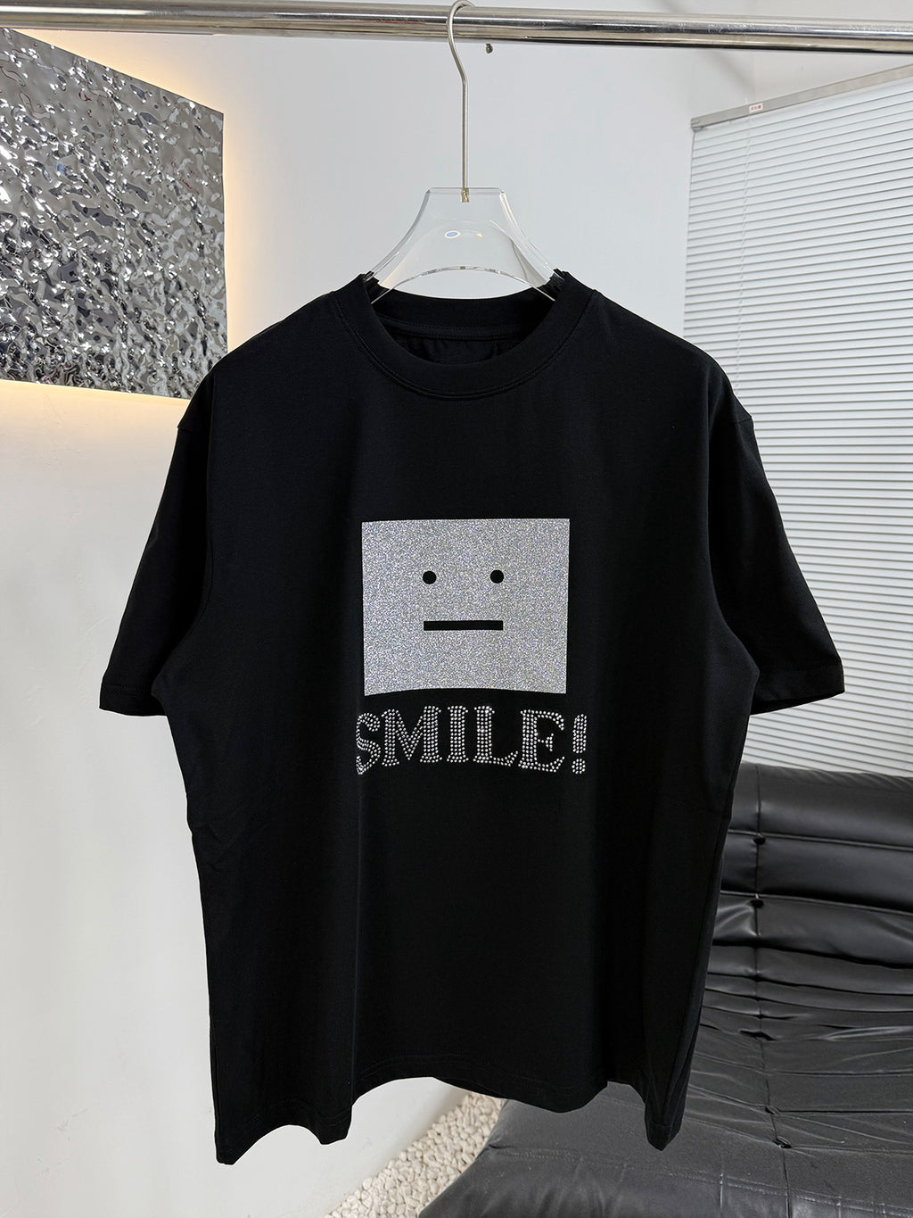 Acne Studios Short‑Sleeve Smile Face Graphic Print T‑Shirt