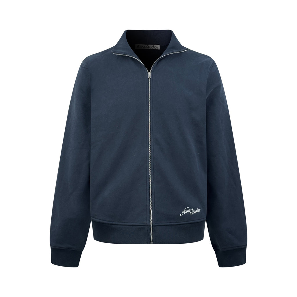 Acne Studios Full‑Zip Stand Collar Script Sweat Jacket