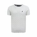 Ralph Lauren Men's Short‑Sleeve Cable‑Knit Crew Neck Sweater