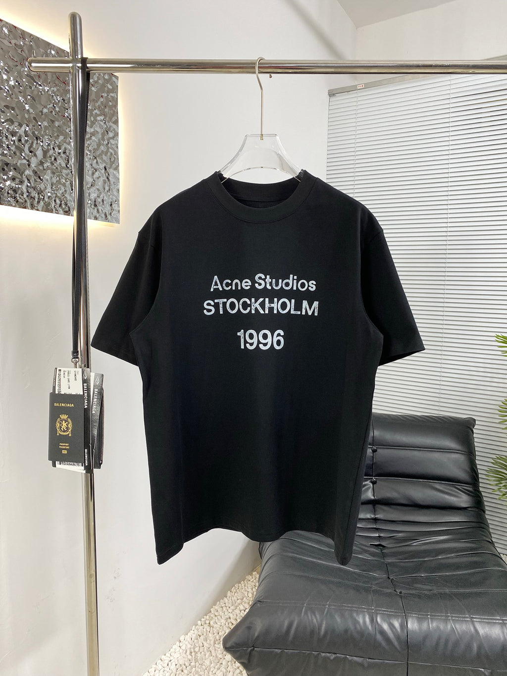 Acne Studios Short‑Sleeve Stockholm 1996 Text Print T‑Shirt