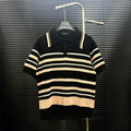 AMIRI Striped Knit Short‑Sleeve Polo Shirt