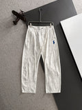 Ralph Lauren Men's White Straight‑Leg Casual Trousers