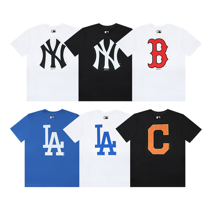 MLB Large Back Team Logo Cotton Short‑Sleeve T‑Shirt