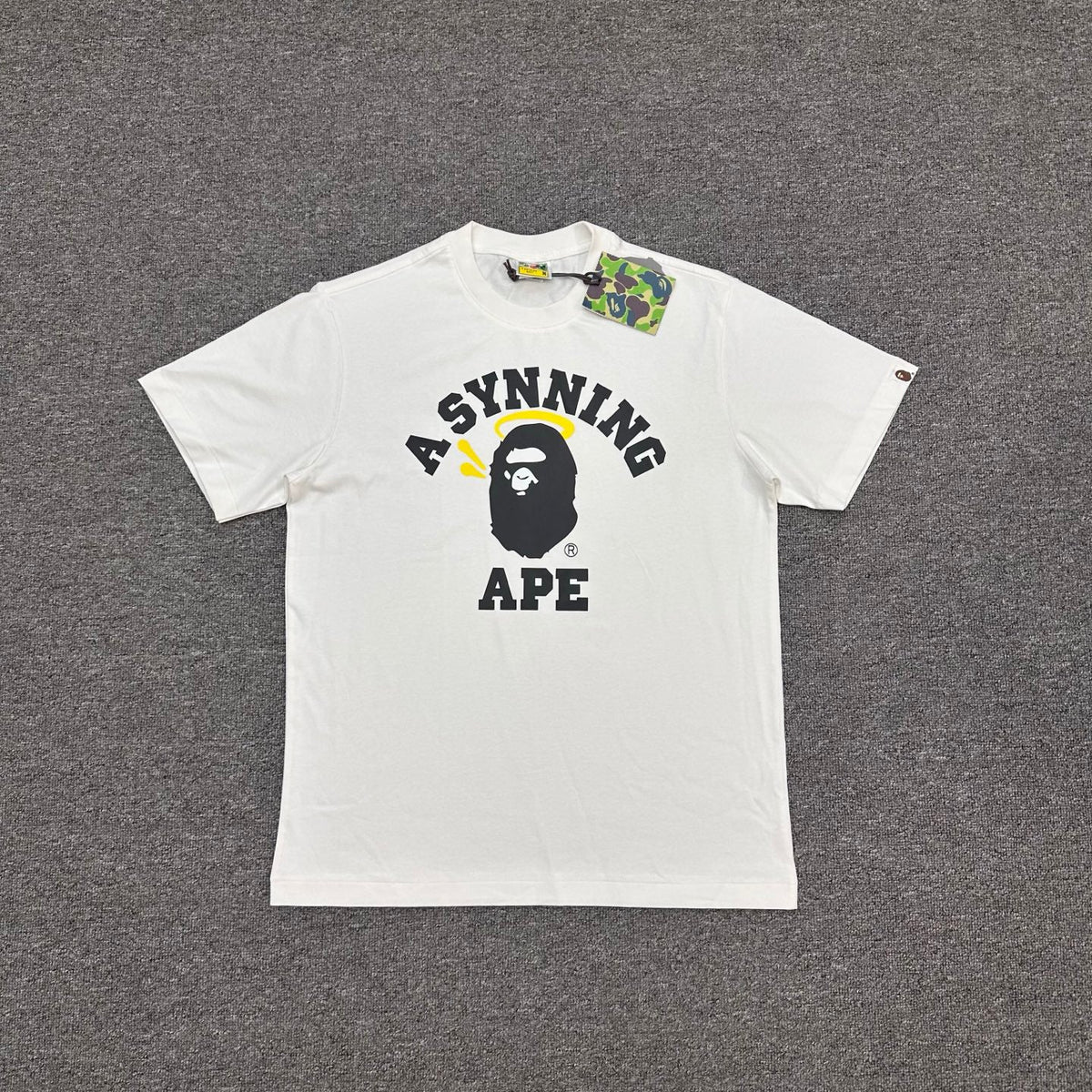 BAPE SS26 A Synning Ape Halo College T-Shirt