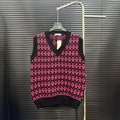 AMI Argyle Jacquard V‑Neck Knit Vest