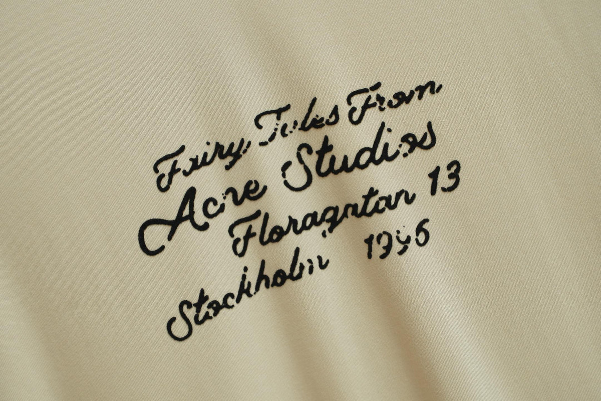Acne Studios Fairy Tales Text‑Print Crew‑Neck Short‑Sleeve T‑Shirt
