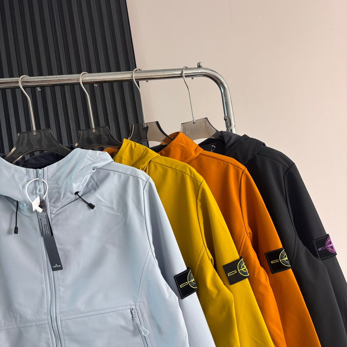 Stone Island Softshell Three-Protection Hooded Jacket with Compass Badge