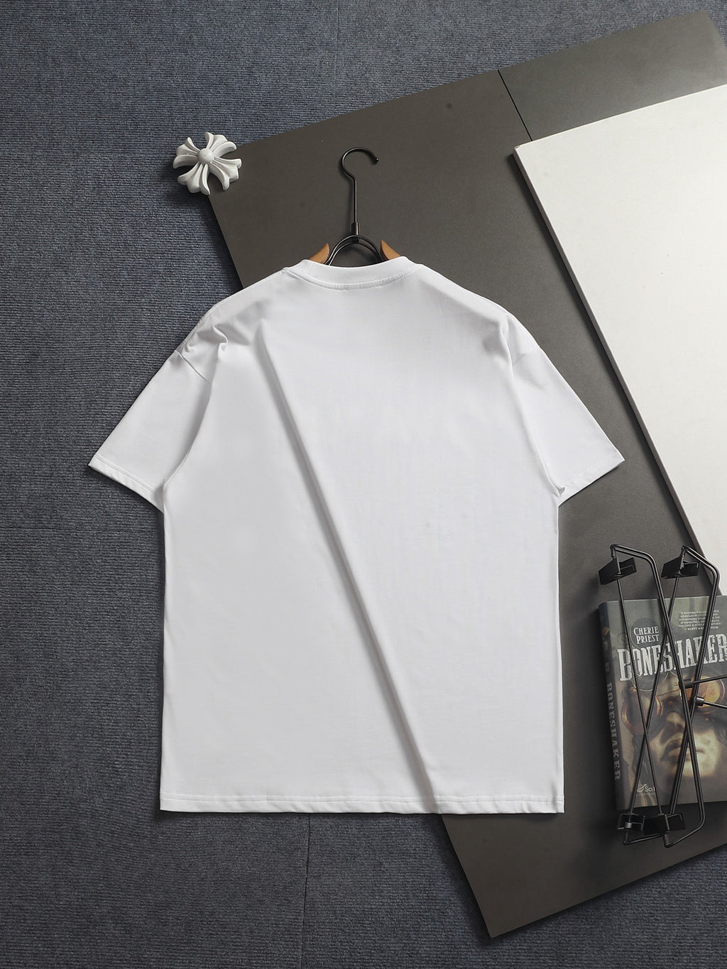 MARNI Floral Inlay Logo Crew Neck Short‑Sleeve T‑Shirt