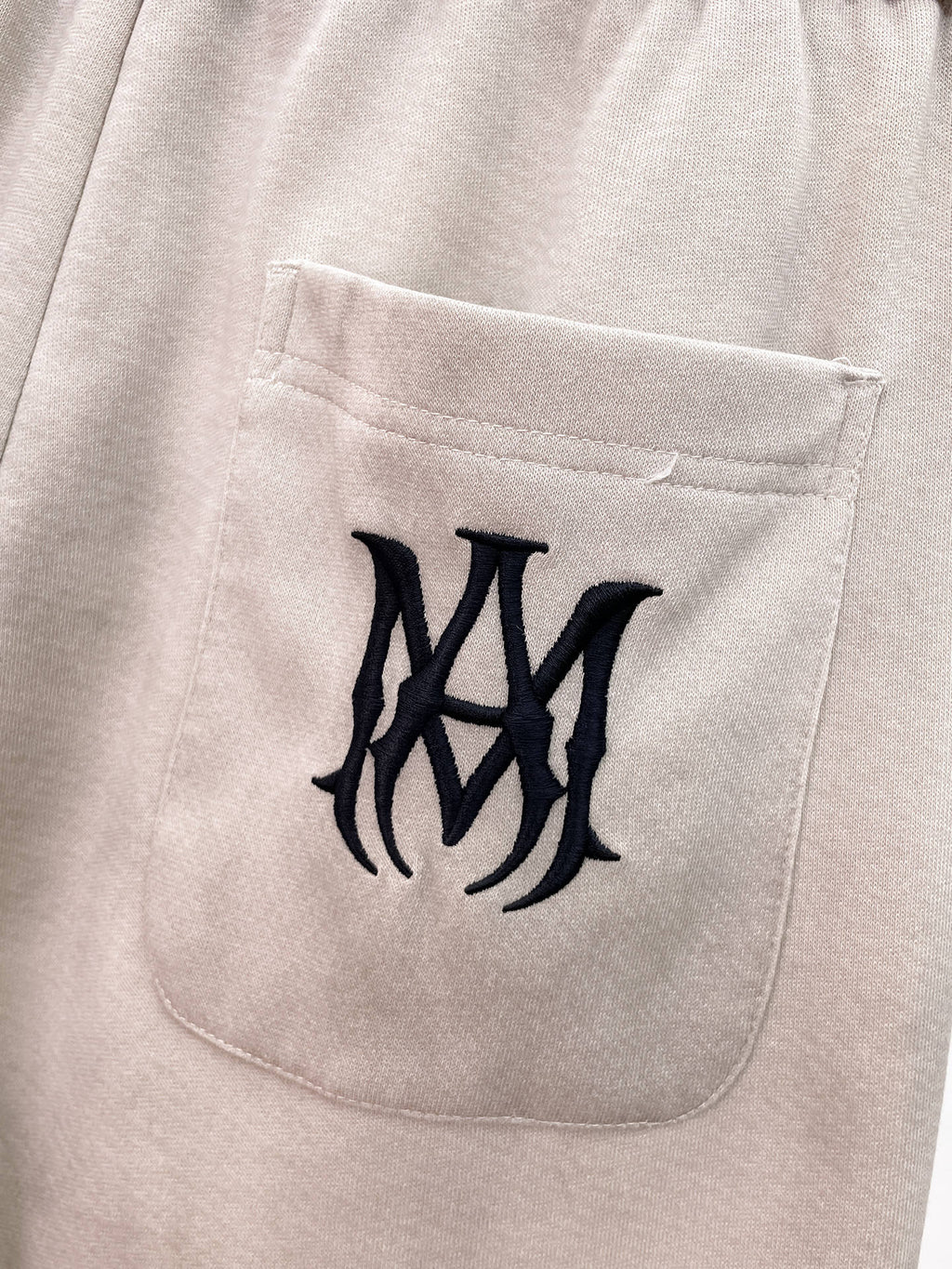 AMIRI Tie‑Dye Patch Logo Drawstring Casual Shorts