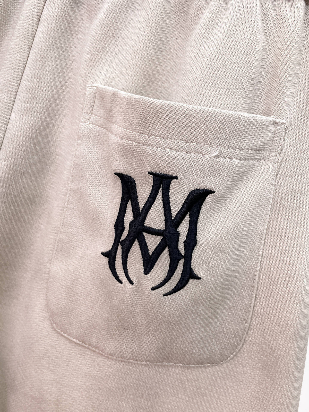 AMIRI Tie‑Dye Patch Logo Drawstring Casual Shorts