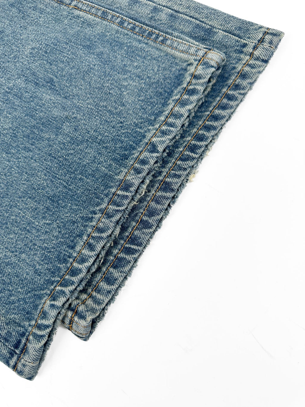 Acne Studios Distressed Flared Leg Vintage Wash Denim Jeans