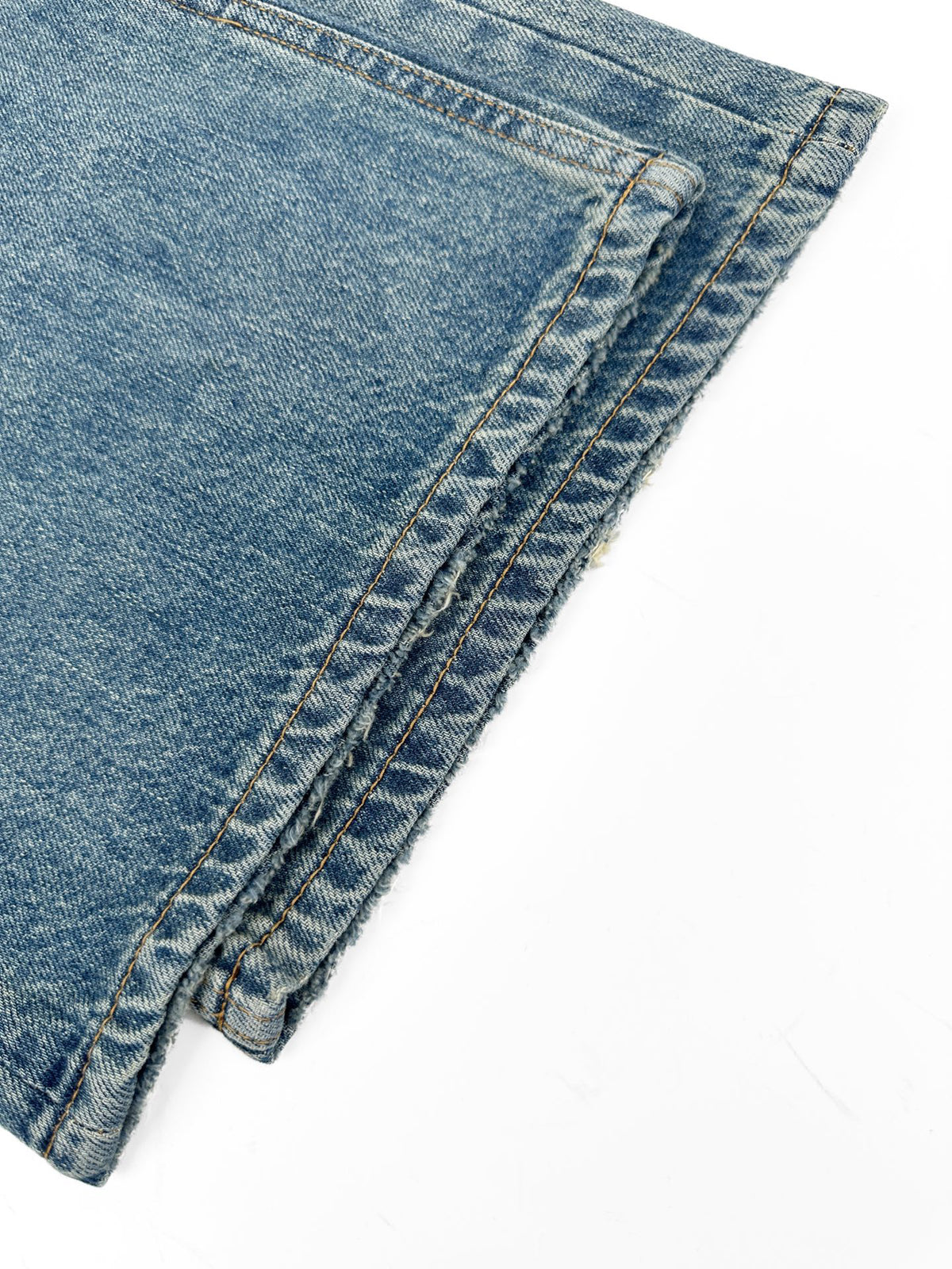 Acne Studios Distressed Flared Leg Vintage Wash Denim Jeans