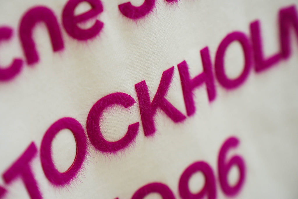 Acne Studios Stockholm 1996 Text‑Print Crew‑Neck Short‑Sleeve T‑Shirt