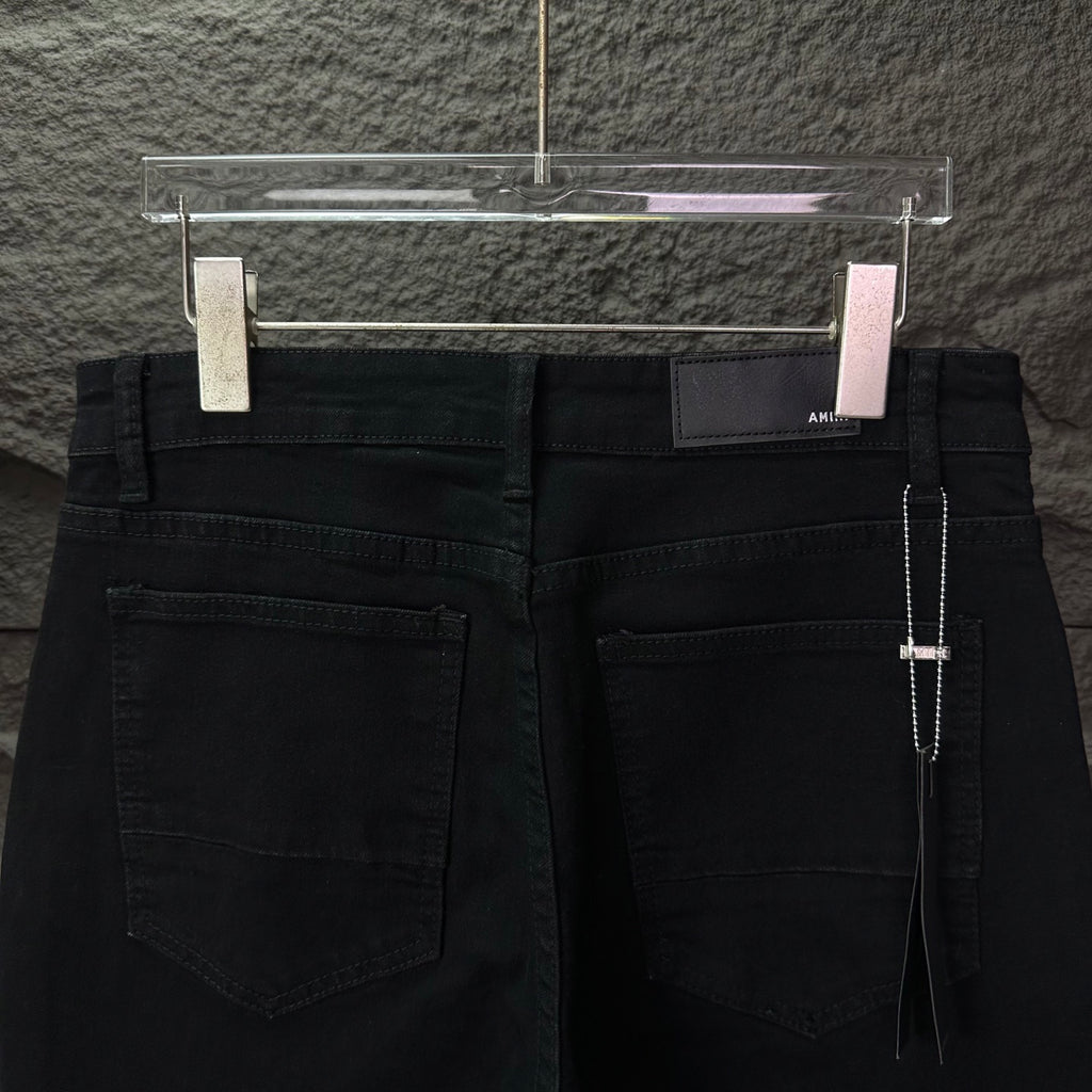 AMIRI Mesh‑Lined Multi‑Rip Distressed Slim‑Fit Denim Jeans