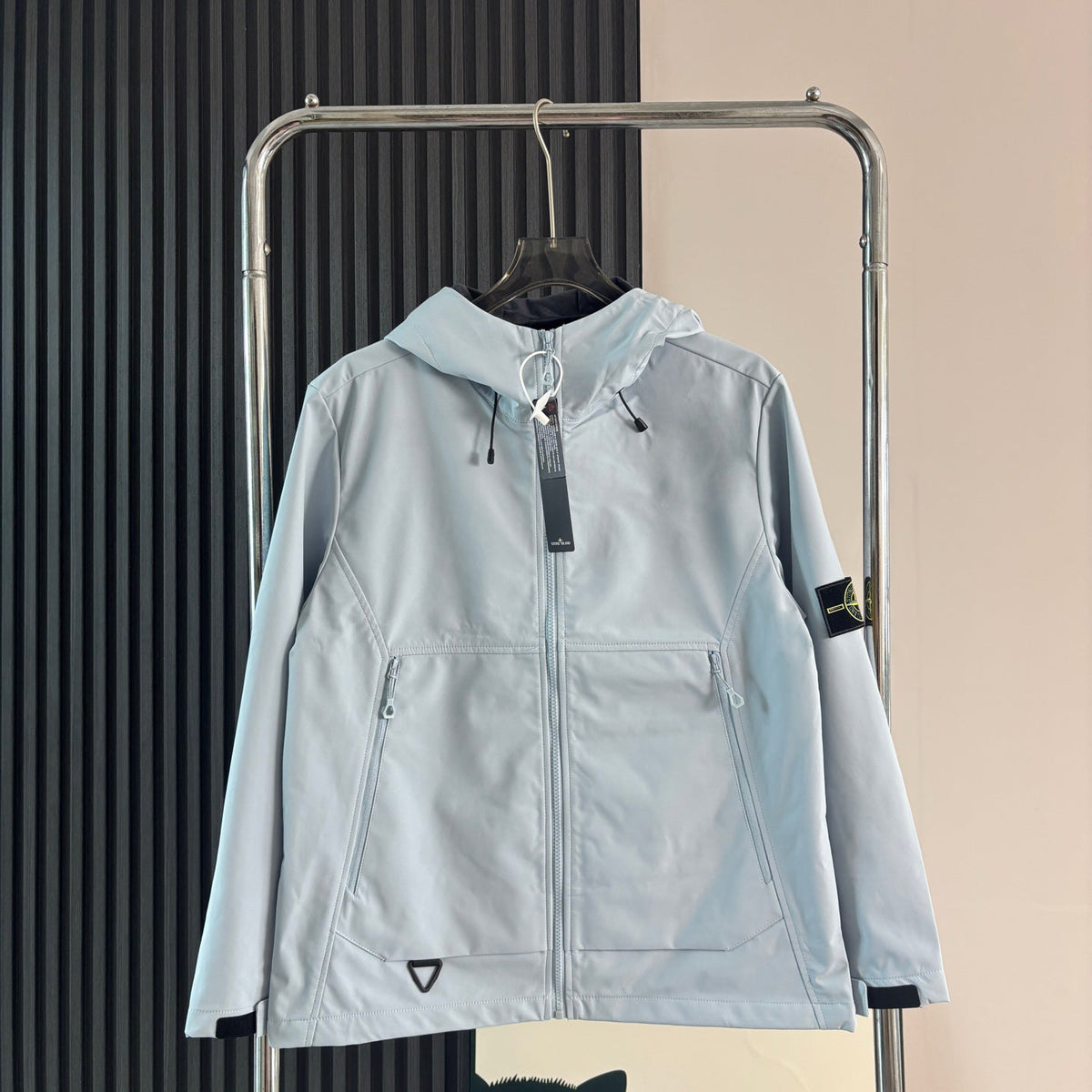 Stone Island Softshell Three-Protection Hooded Jacket with Compass Badge