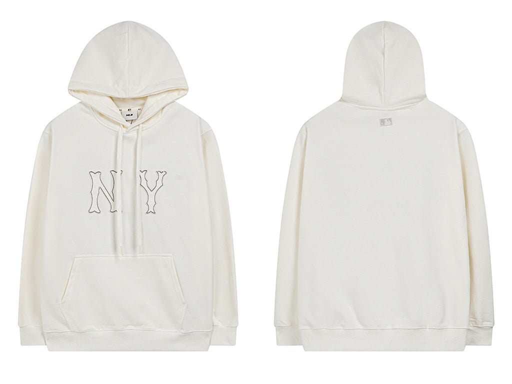 NY Yankees Outline NY Logo Pullover Hoodie