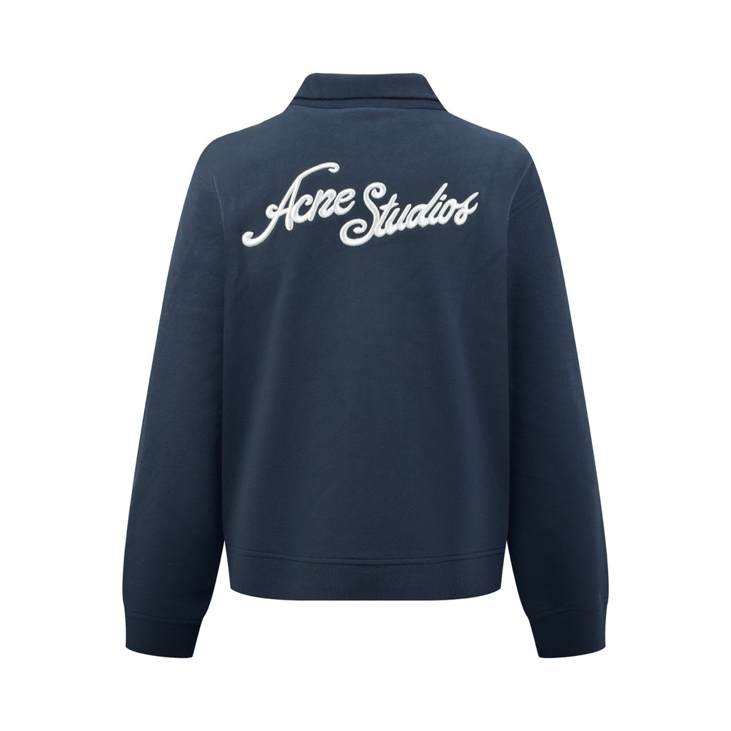 Acne Studios Full‑Zip Stand Collar Script Sweat Jacket