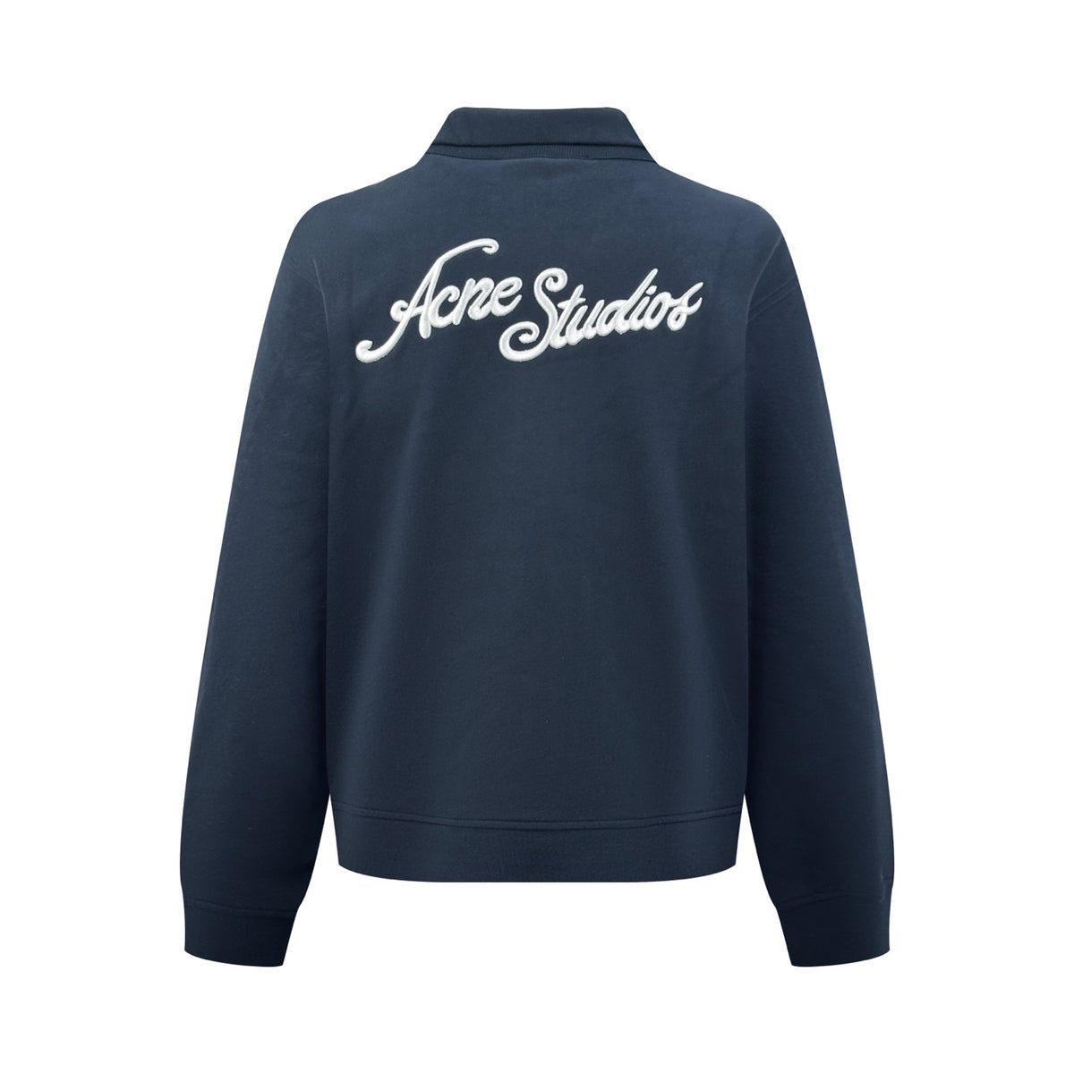 Acne Studios Full‑Zip Stand Collar Script Sweat Jacket