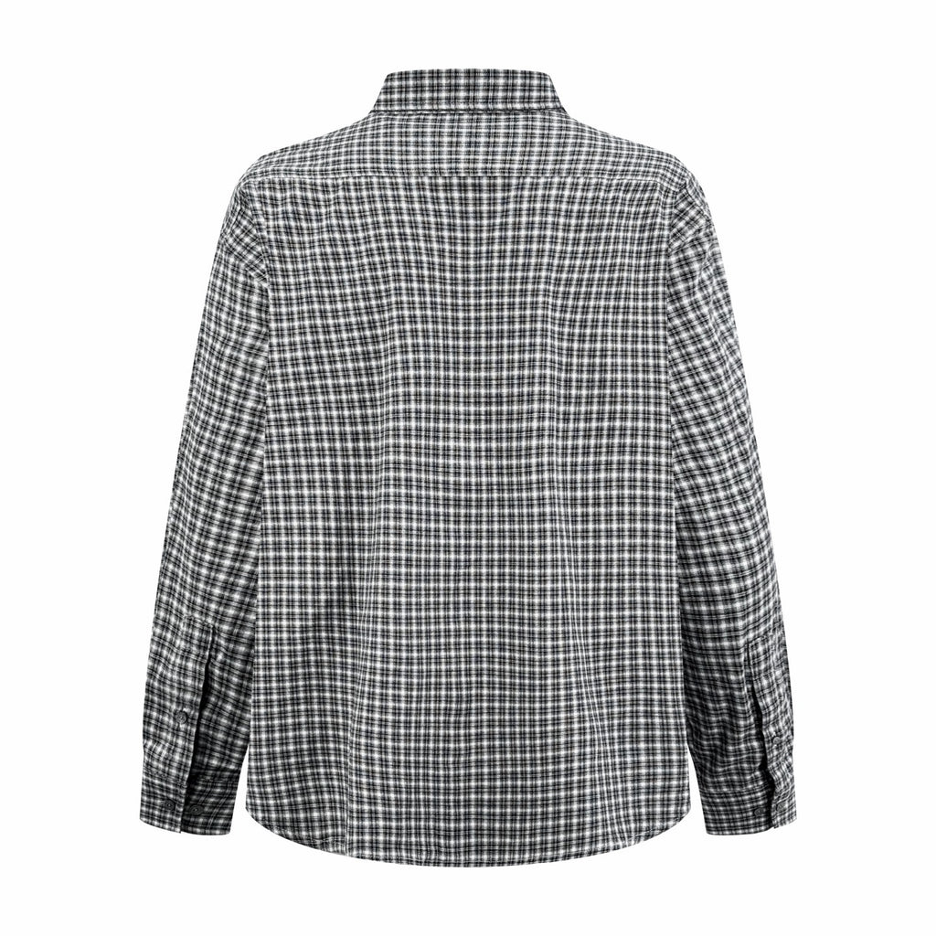 Acne Studios Long‑Sleeve Check Button‑Up Shirt