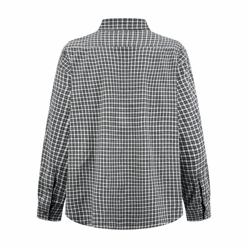 Acne Studios Long‑Sleeve Check Button‑Up Shirt