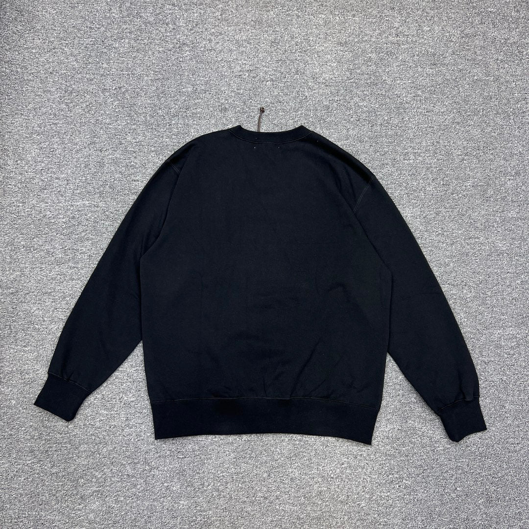 BAPE One Point Ape Head Crewneck Sweatshirt - 420gsm - Gray / Black