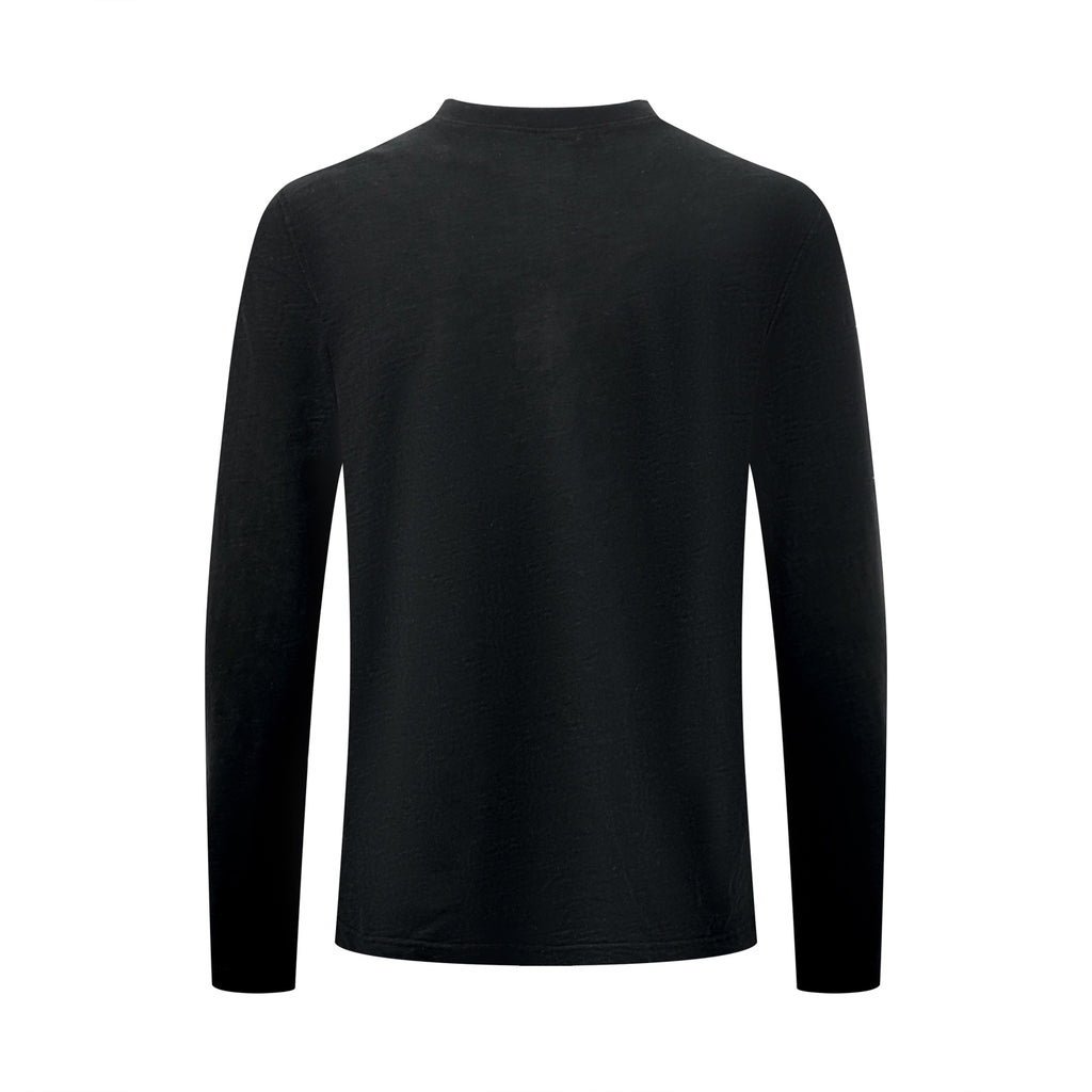 Polo Ralph Lauren Men's Long‑Sleeve Henley Shirt with Embroidered Pony Logo