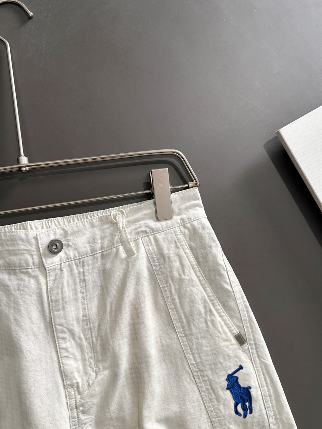 Ralph Lauren Men's White Straight‑Leg Casual Trousers