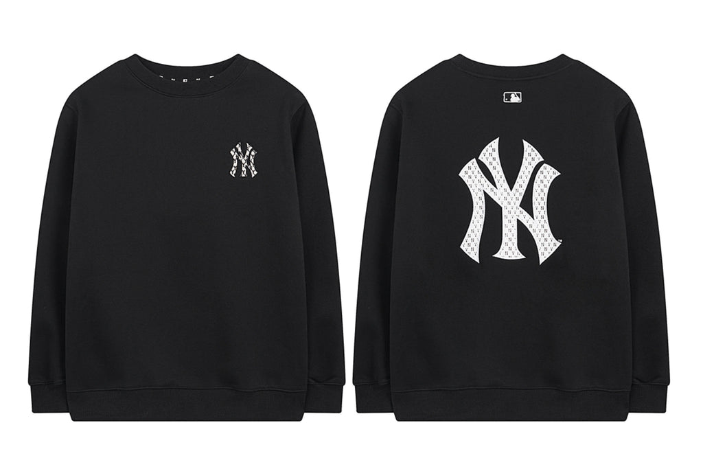 NY Yankees Monogram Fill Logo Crewneck Sweatshirt