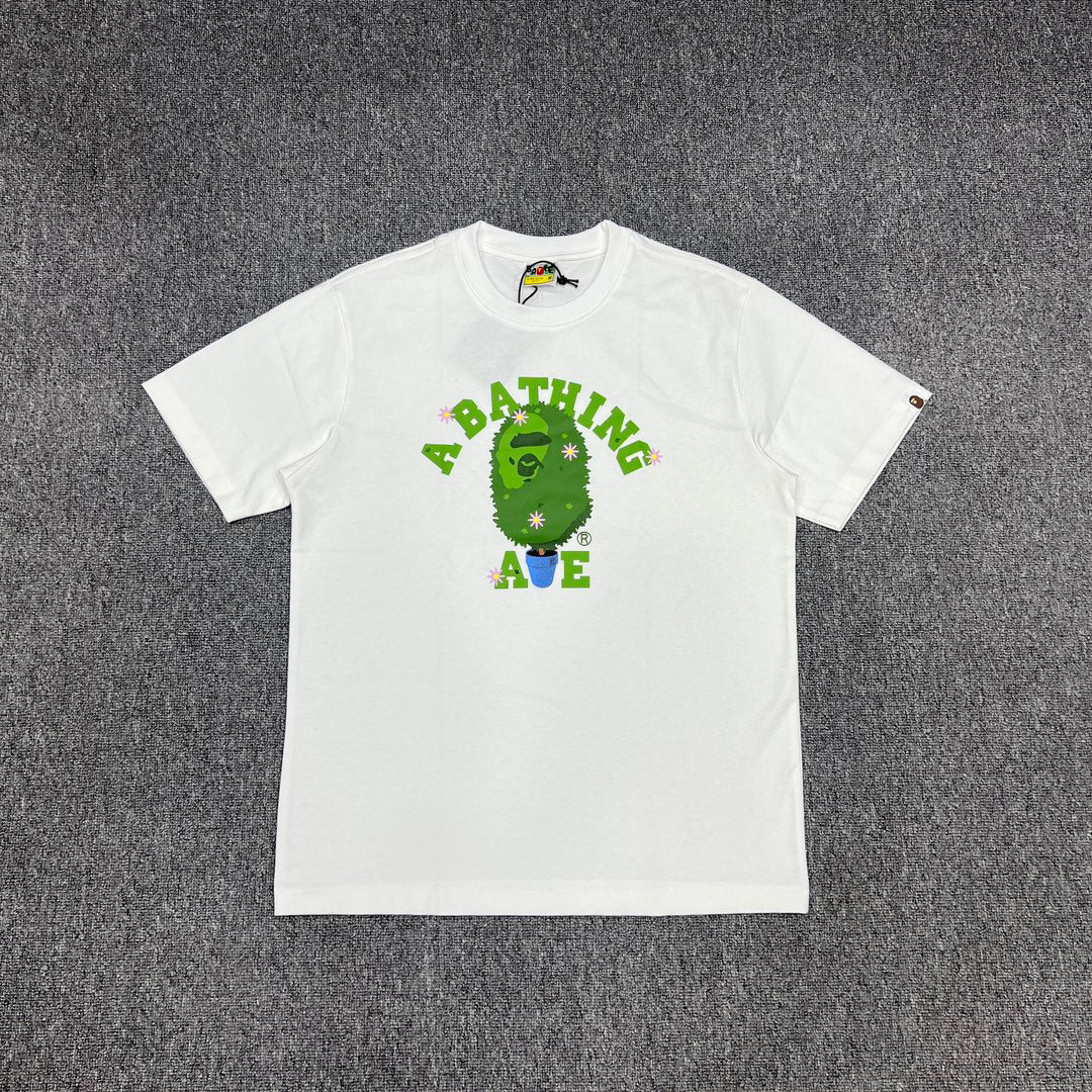 BAPE Topiary Bonsai Ape Head Daisy College Logo Tee Oversized Unisex T-Shirt