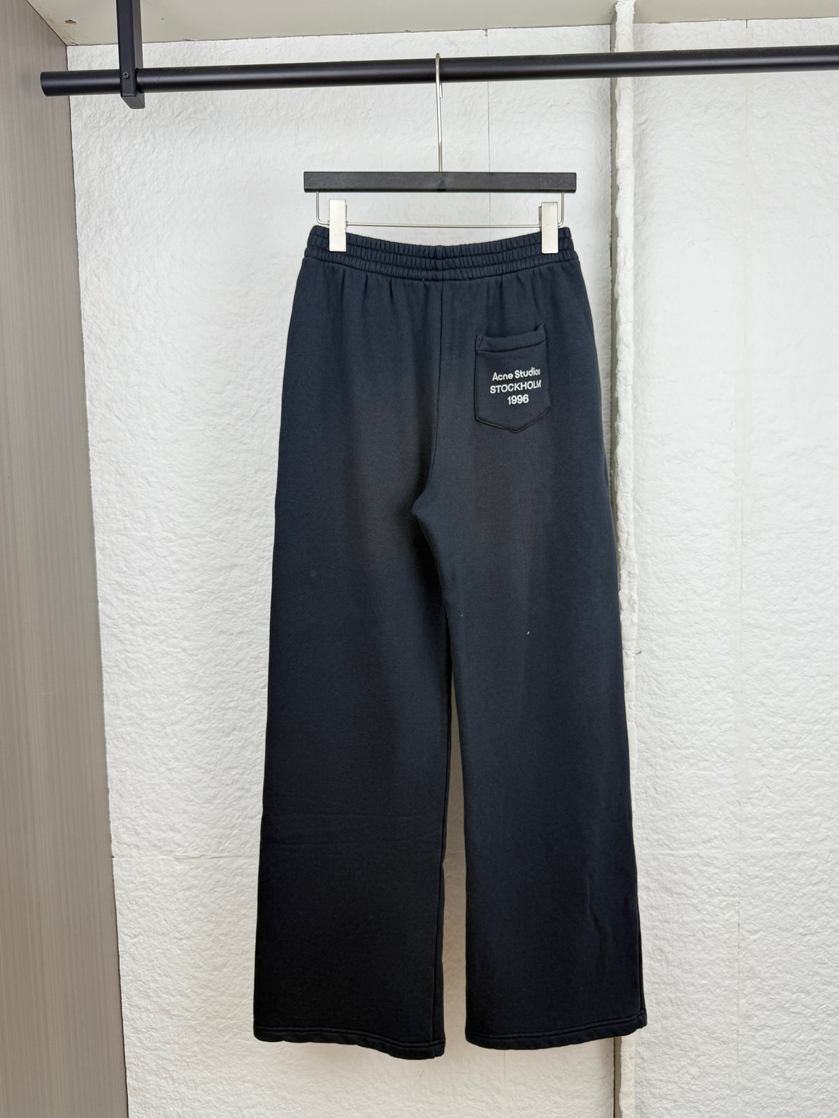 Acne Studios Elastic Drawstring Waist Wide‑Leg Fleece Sweatpants