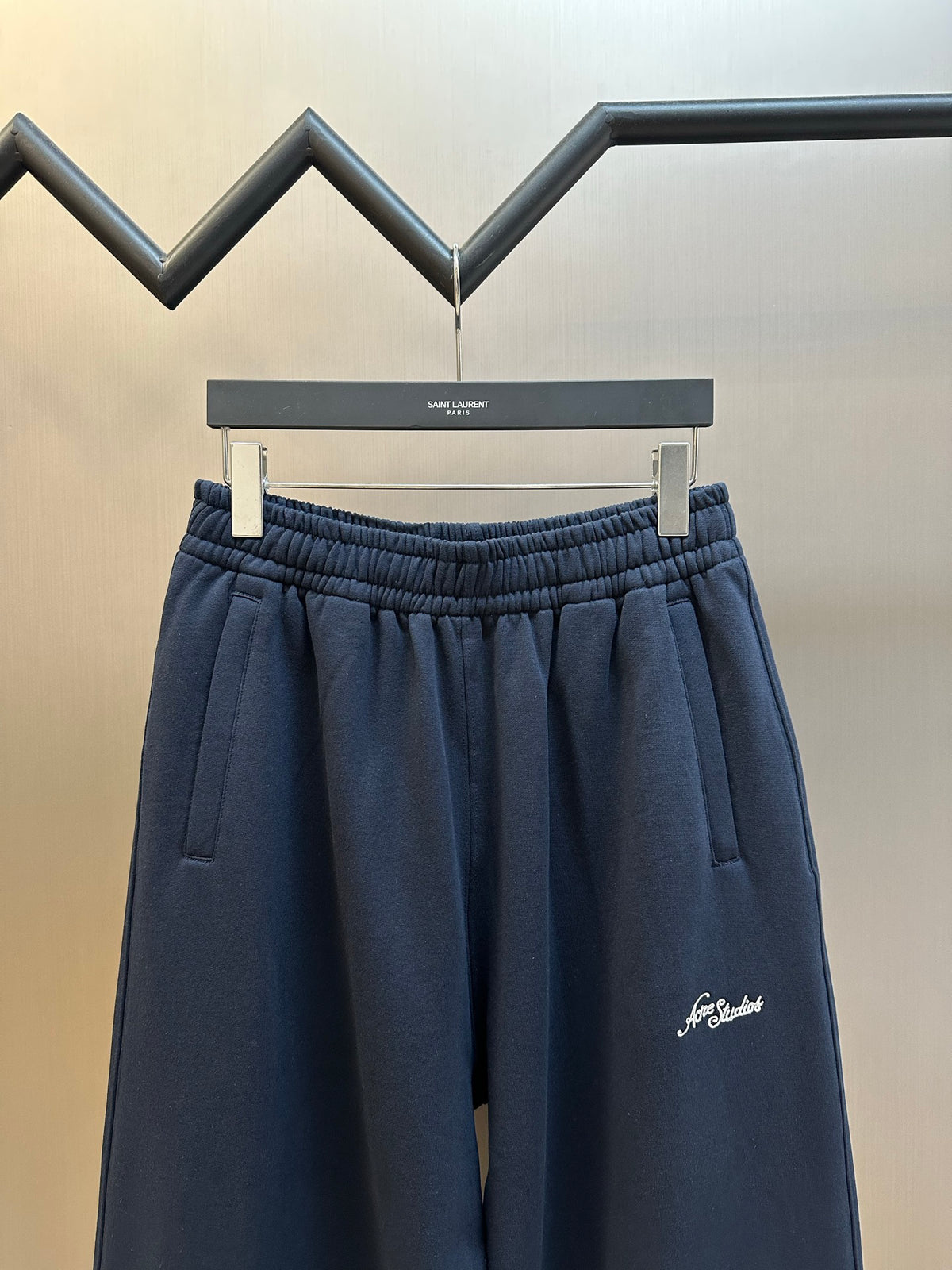 Acne Studios Script‑Detail Elastic Waist Wide‑Leg Sweatpants