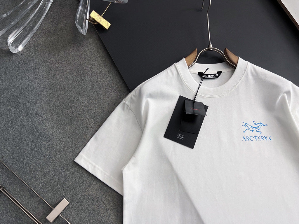 Front‑Back Fossil‑Bird Graphic Print Short‑Sleeve T‑Shirt