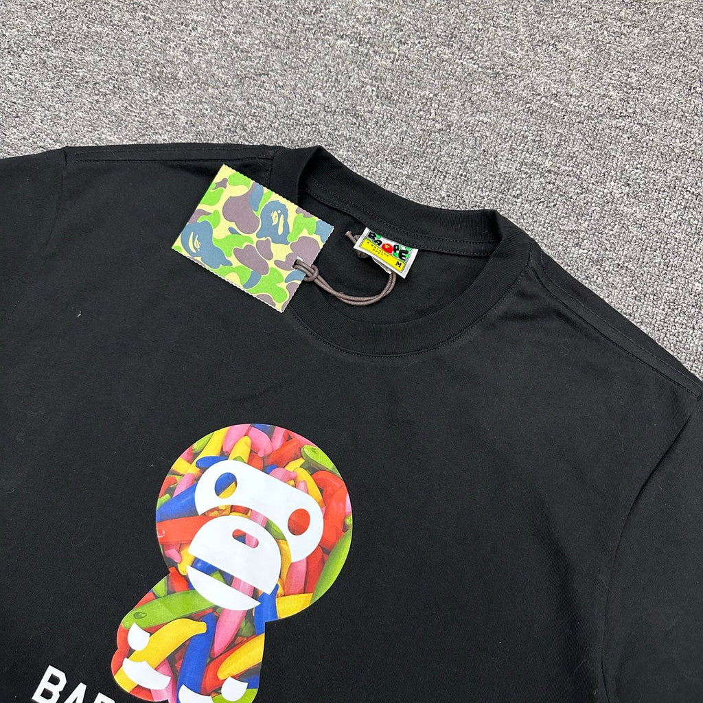 BAPE SS26 Baby Milo Rainbow Logo Fill T-Shirt