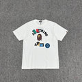 BAPE Multi-Colour Collegiate Patchwork Letter Ape Head Logo Tee Oversized Unisex T-Shirt