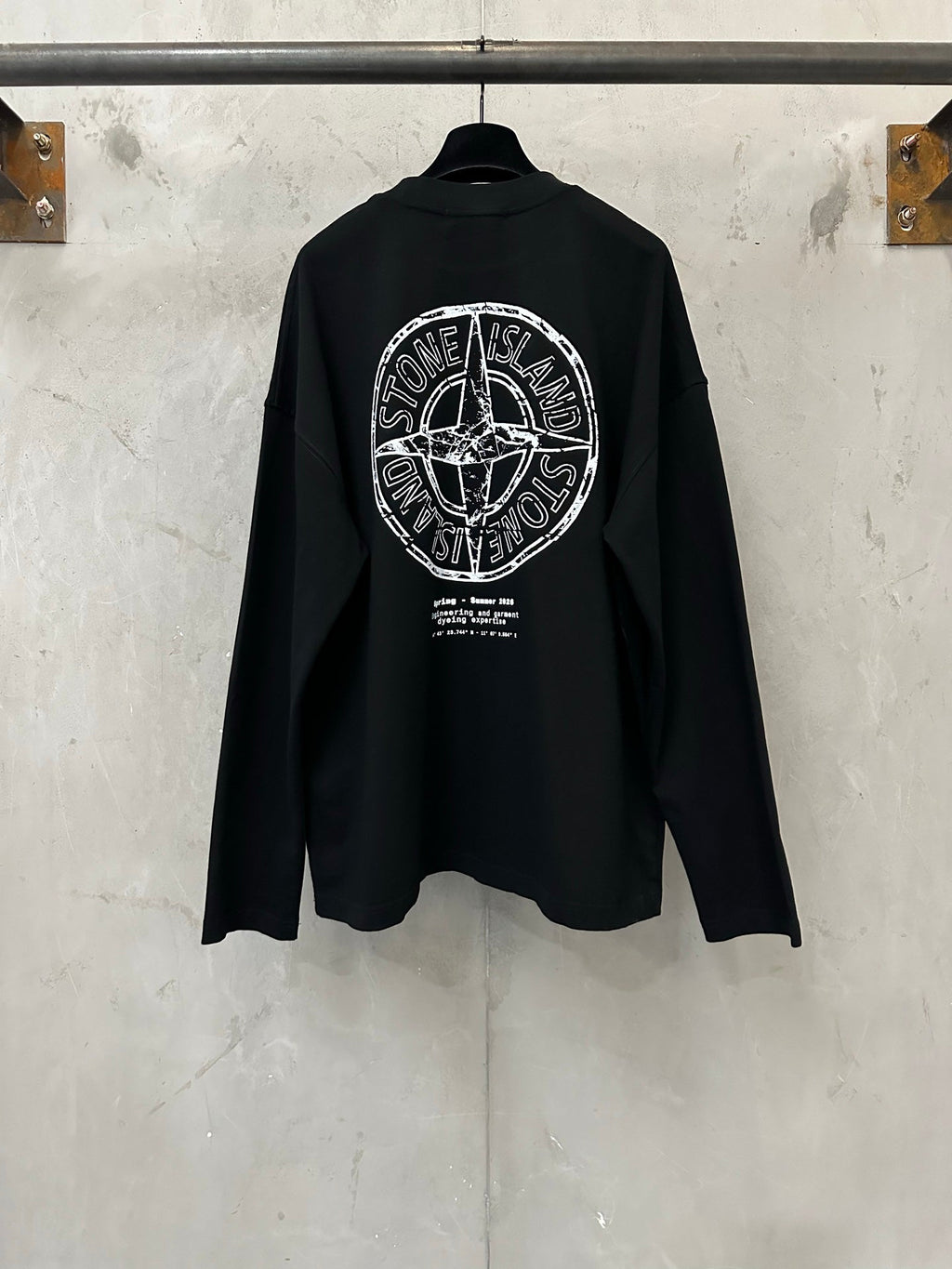 Stone Island Spring Summer 2026 Archive Text Print Long Sleeve Tee - 2 Colors