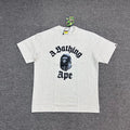 BAPE FW25 Old English Gothic Photorealistic Ape Face Oversized Heavyweight Unisex T-Shirt