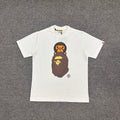 BAPE FW24 Baby Milo on Ape Head T-Shirt — White / Black