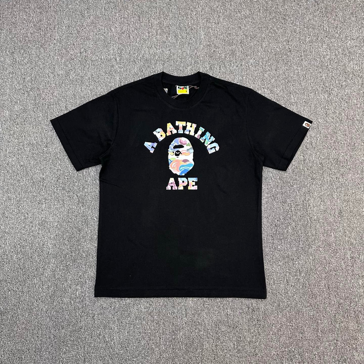 BAPE Art Camo Fluid Gradient College Ape Head Oversized Heavyweight Unisex T-Shirt