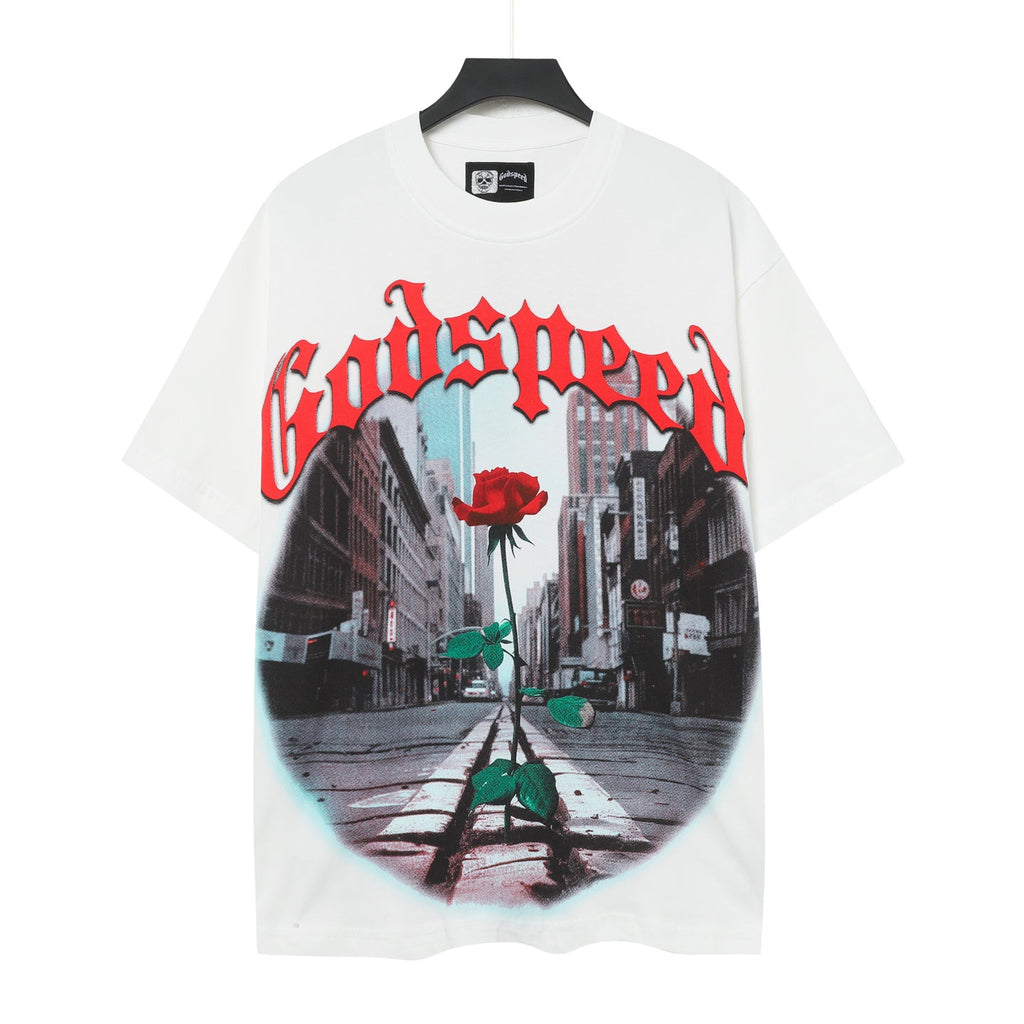 Godspeed City Street Rose Vintage Graphic Tee