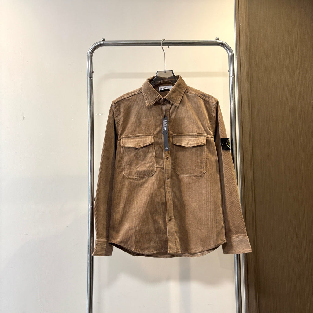 Stone Island Fine-Wale Corduroy Overshirt with Compass Badge