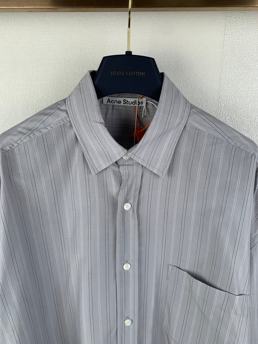 Acne Studios Oversized Long‑Sleeve Stripe Button‑Up Shirt