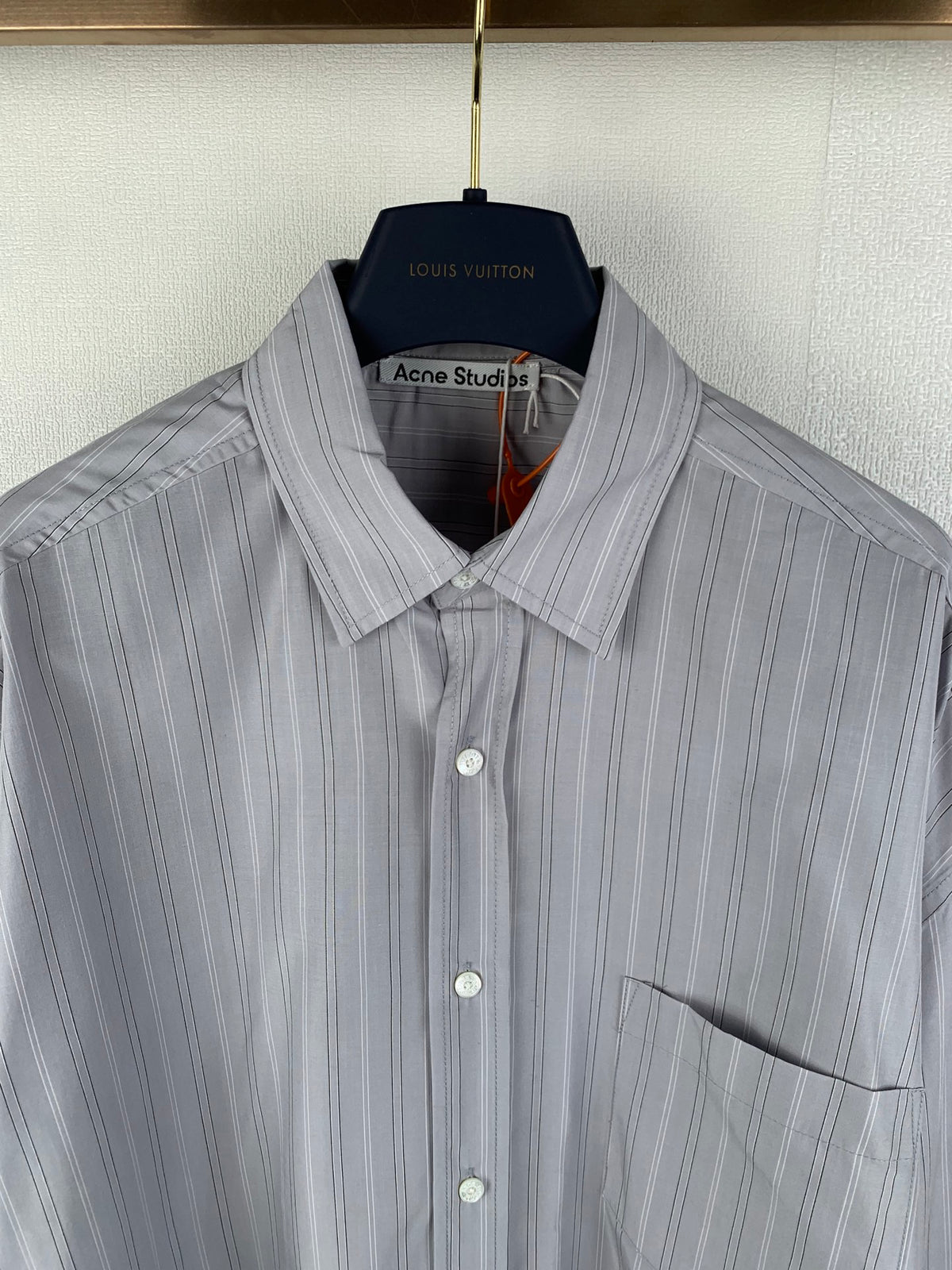 Acne Studios Oversized Long‑Sleeve Stripe Button‑Up Shirt